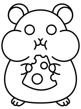 Hámster Adorable de Mascota para colorir Desenho de Hámster Adorable de Mascota para colorir e imprimir grátis
