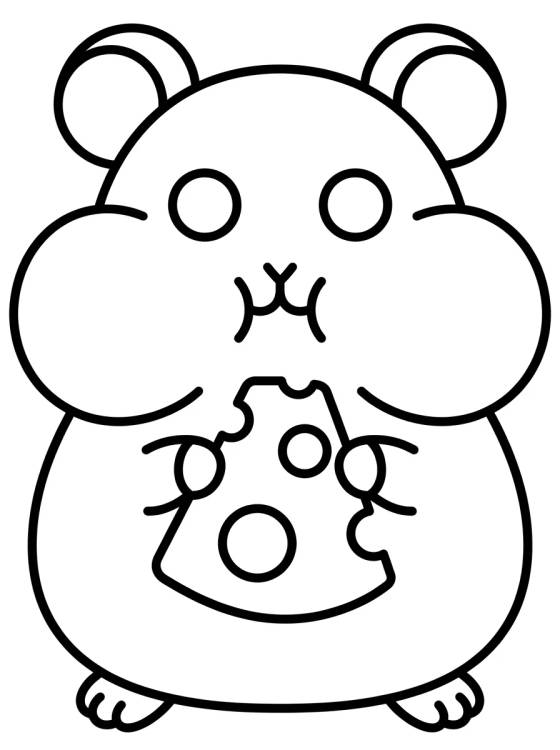 Hámster Adorable de Mascota para colorir Desenho de Hámster Adorable de Mascota para colorir e imprimir grátis