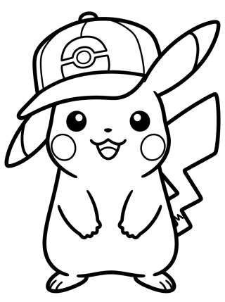 Coleção de desenhos para colorir: Pikachu Tierno y Kawaii