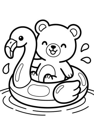 Coleção de desenhos para colorir: Diversión en la Piscina para Colorear