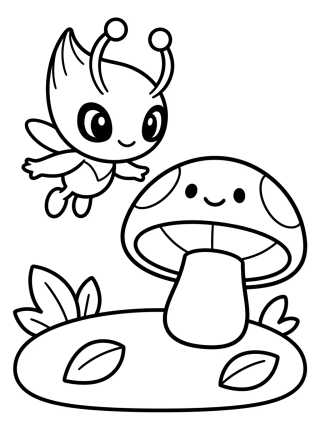 Celebi en el Bosque Mágico para colorir Desenho de Celebi en el Bosque Mágico para colorir e imprimir grátis