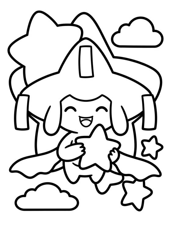 Jirachi Cumplidor de Deseos para colorir Desenho de Jirachi Cumplidor de Deseos para colorir e imprimir grátis
