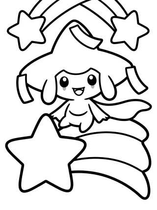 Jirachi Realizando Deseos para colorir Desenho de Jirachi Realizando Deseos para colorir e imprimir grátis