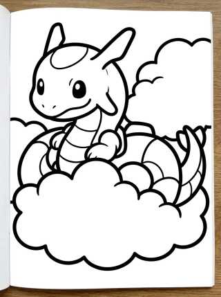 Rayquaza Tierno en las Nubes para colorir Desenho de Rayquaza Tierno en las Nubes para colorir e imprimir grátis