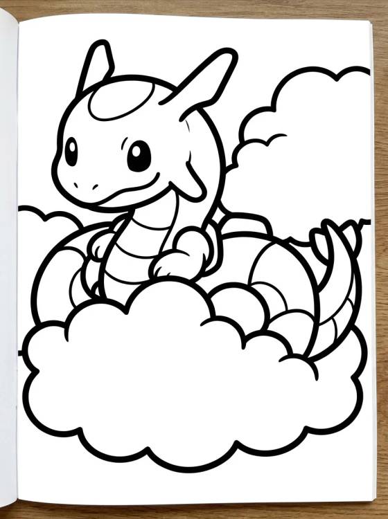 Rayquaza Tierno en las Nubes para colorir Desenho de Rayquaza Tierno en las Nubes para colorir e imprimir grátis