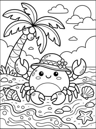 Cangrejito en la Arena para colorir Desenho de Cangrejito en la Arena para colorir e imprimir grátis