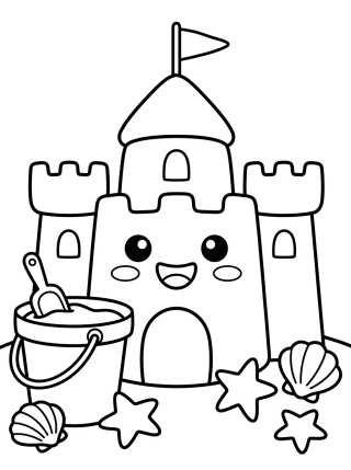 Castillo de Arena Tierno para colorir Desenho de Castillo de Arena Tierno para colorir e imprimir grátis