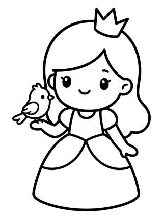 Coleção de desenhos para colorir: Princesas Lindas y Encantadoras