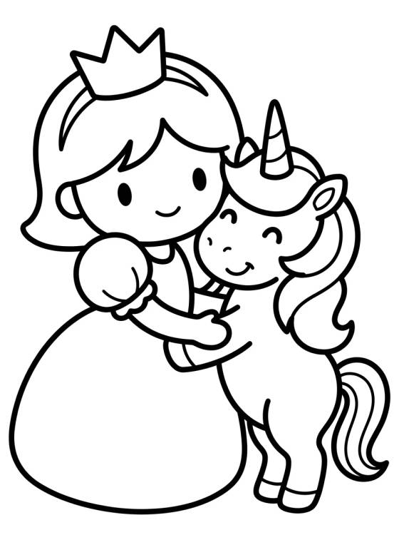 Princesa Unicornio Mágica para colorir Desenho de Princesa Unicornio Mágica para colorir e imprimir grátis