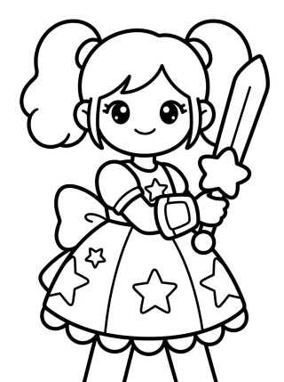 Uniforme Mágico de Guerrera para colorir Desenho de Uniforme Mágico de Guerrera para colorir e imprimir grátis