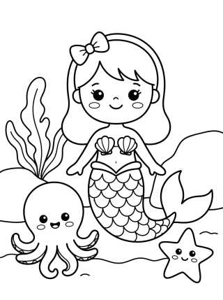 Siregata con Amigos del Mar para colorir Desenho de Siregata con Amigos del Mar para colorir e imprimir grátis