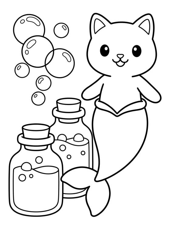 Siregata Linda con Pociones Mágicas para colorir Desenho de Siregata Linda con Pociones Mágicas para colorir e imprimir grátis