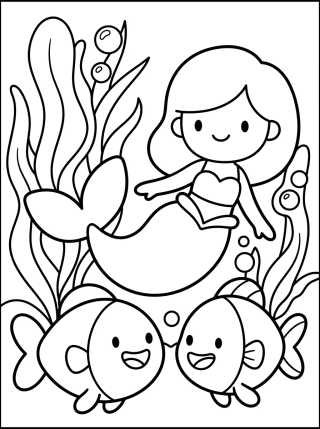 Siregata Nadando con Amigos Pececitos para colorir Desenho de Siregata Nadando con Amigos Pececitos para colorir e imprimir grátis
