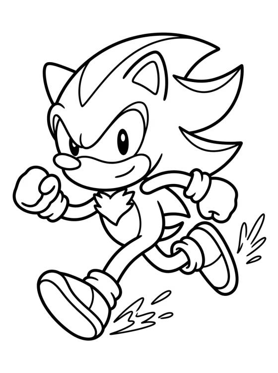 Shadow Corriendo a Toda Velocidad para colorir Desenho de Shadow Corriendo a Toda Velocidad para colorir e imprimir grátis