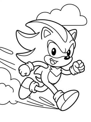 Shadow Corriendo Rápido para colorir Desenho de Shadow Corriendo Rápido para colorir e imprimir grátis