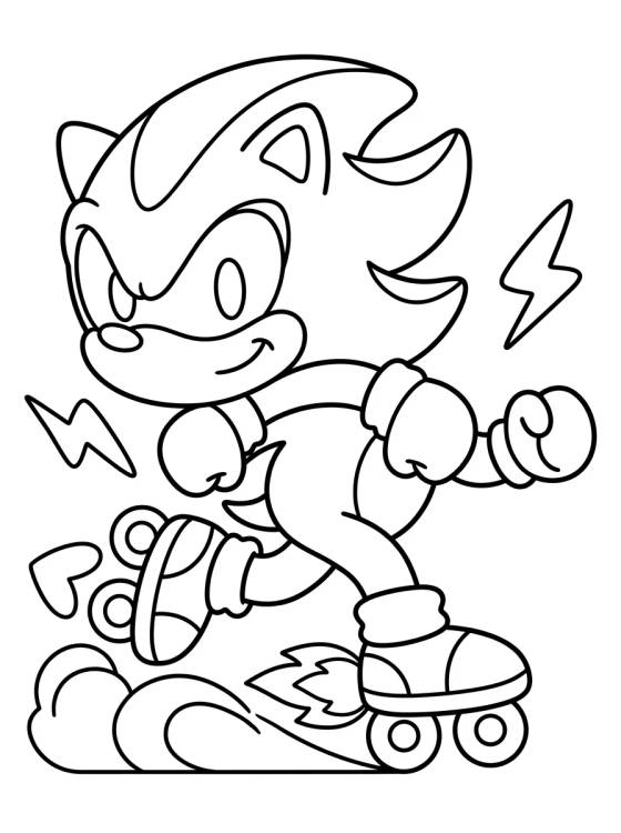 Shadow Corriendo Súper Rápido para colorir Desenho de Shadow Corriendo Súper Rápido para colorir e imprimir grátis