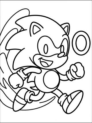 Sonic Corriendo Super Rápido para colorir Desenho de Sonic Corriendo Super Rápido para colorir e imprimir grátis