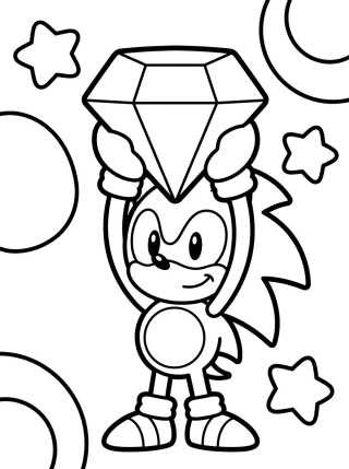 Sonic y la Esmeralda del Caos para colorir Desenho de Sonic y la Esmeralda del Caos para colorir e imprimir grátis