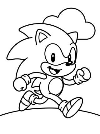 Sonic Tierno Corriendo para colorir Desenho de Sonic Tierno Corriendo para colorir e imprimir grátis