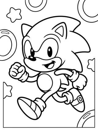 Sonic Kawaii Corriendo para colorir Desenho de Sonic Kawaii Corriendo para colorir e imprimir grátis