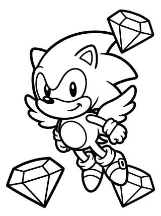 Super Sonic Tierno para colorir Desenho de Super Sonic Tierno para colorir e imprimir grátis