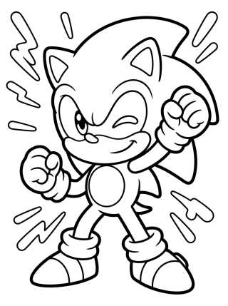 Super Sonic Chibi en Pose Poderosa para colorir Desenho de Super Sonic Chibi en Pose Poderosa para colorir e imprimir grátis