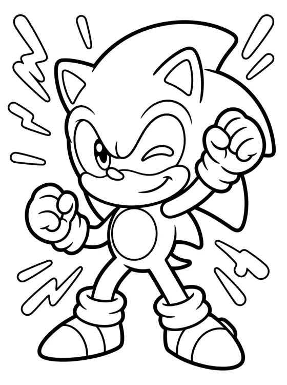 Super Sonic Chibi en Pose Poderosa para colorir Desenho de Super Sonic Chibi en Pose Poderosa para colorir e imprimir grátis