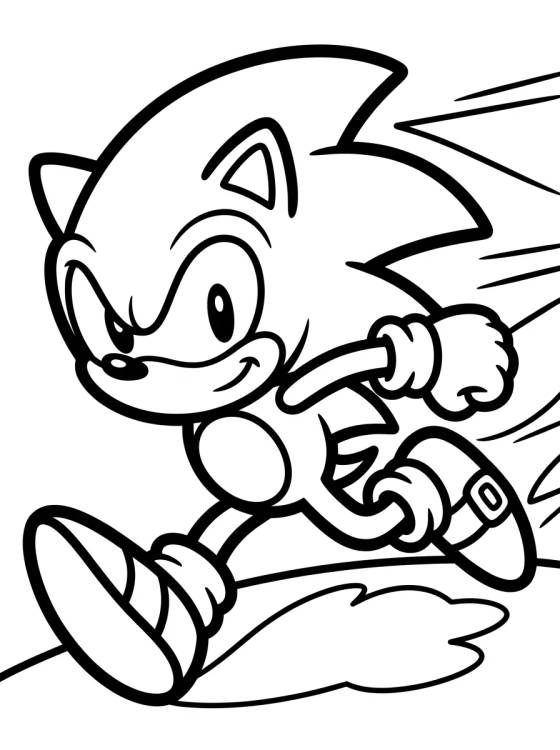 Super Sonic Corriendo Muy Rápido para colorir Desenho de Super Sonic Corriendo Muy Rápido para colorir e imprimir grátis
