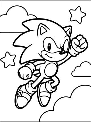 Coleção de desenhos para colorir: Super Sonic para Colorear