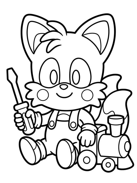 Tails Inventor Tierno para colorir Desenho de Tails Inventor Tierno para colorir e imprimir grátis