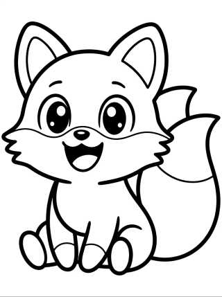 Tails Sonriendo en Estilo Kawaii para colorir Desenho de Tails Sonriendo en Estilo Kawaii para colorir e imprimir grátis
