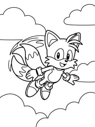 Coleção de desenhos para colorir: Tails de Sonic para Colorear