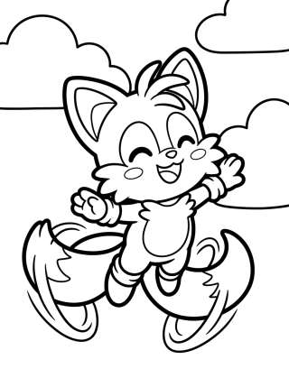 Coleção de desenhos para colorir: Dibujos de Tails para Colorear e Imprimir
