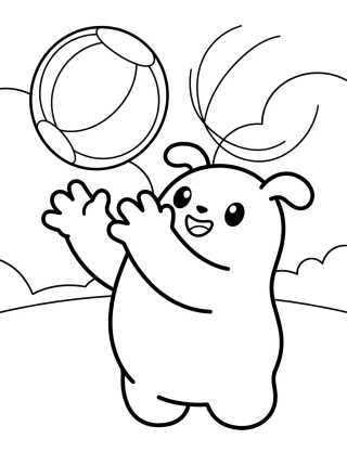 Tito Jugando con Pelota para colorir Desenho de Tito Jugando con Pelota para colorir e imprimir grátis