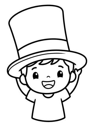 Tito con el Sombrero de Bita para colorir Desenho de Tito con el Sombrero de Bita para colorir e imprimir grátis