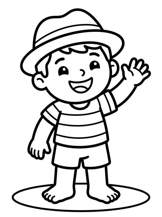 Tito Sonriente Saludando para colorir Desenho de Tito Sonriente Saludando para colorir e imprimir grátis