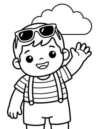 Tito Sonriendo con Gafas de Sol para colorir Desenho de Tito Sonriendo con Gafas de Sol para colorir e imprimir grátis