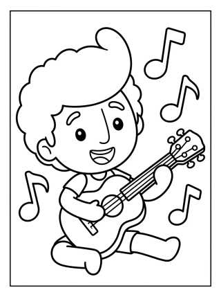 Tito Tocando la Guitarra para colorir Desenho de Tito Tocando la Guitarra para colorir e imprimir grátis