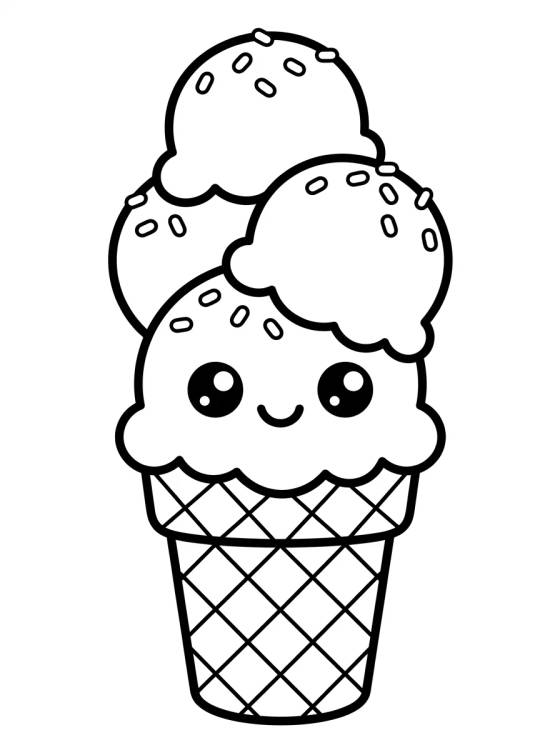 Helado Tierno de Barquillo para colorir Desenho de Helado Tierno de Barquillo para colorir e imprimir grátis