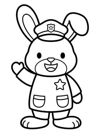 Judy Hopps Policía Kawaii para colorir Desenho de Judy Hopps Policía Kawaii para colorir e imprimir grátis