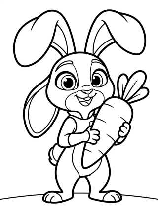 Judy Hopps Sonriente para colorir Desenho de Judy Hopps Sonriente para colorir e imprimir grátis