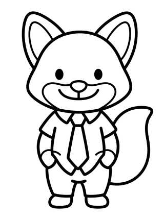 Nick Wilde Sonriente para colorir Desenho de Nick Wilde Sonriente para colorir e imprimir grátis